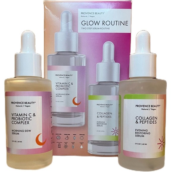 Provence Beauty GLOW ROUTINE Two Step Serum Routine - Natural - Vegan - NWB - Picture 1 of 8